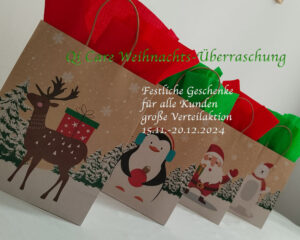 Geschenkbox zu Weihnachten 2024 Aktion Qi Care TCM Tuina Massage Praxis Wien